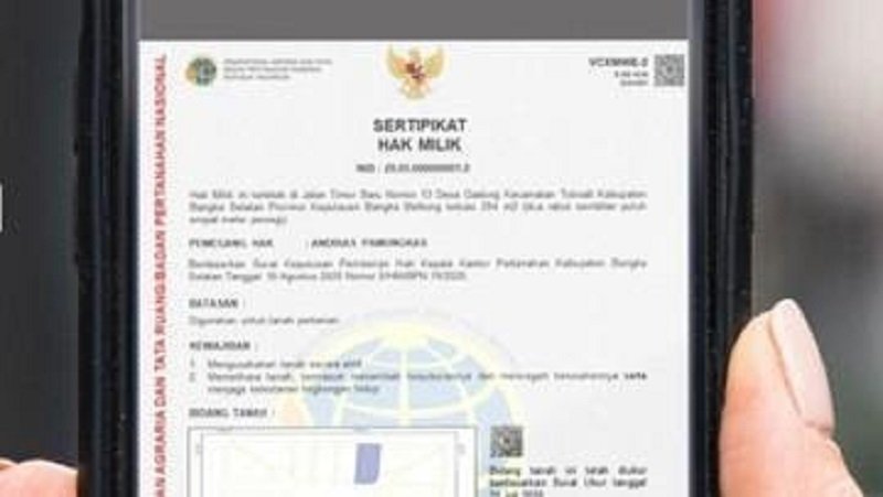 sertifikat elektronik apartemen